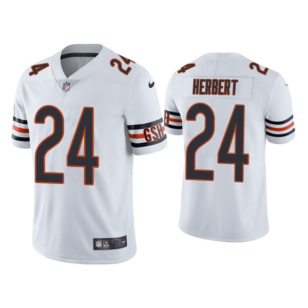 Men's Chicago Bears #24 Khalil Herbert White Vapor untouchable Limited Stitched Jersey